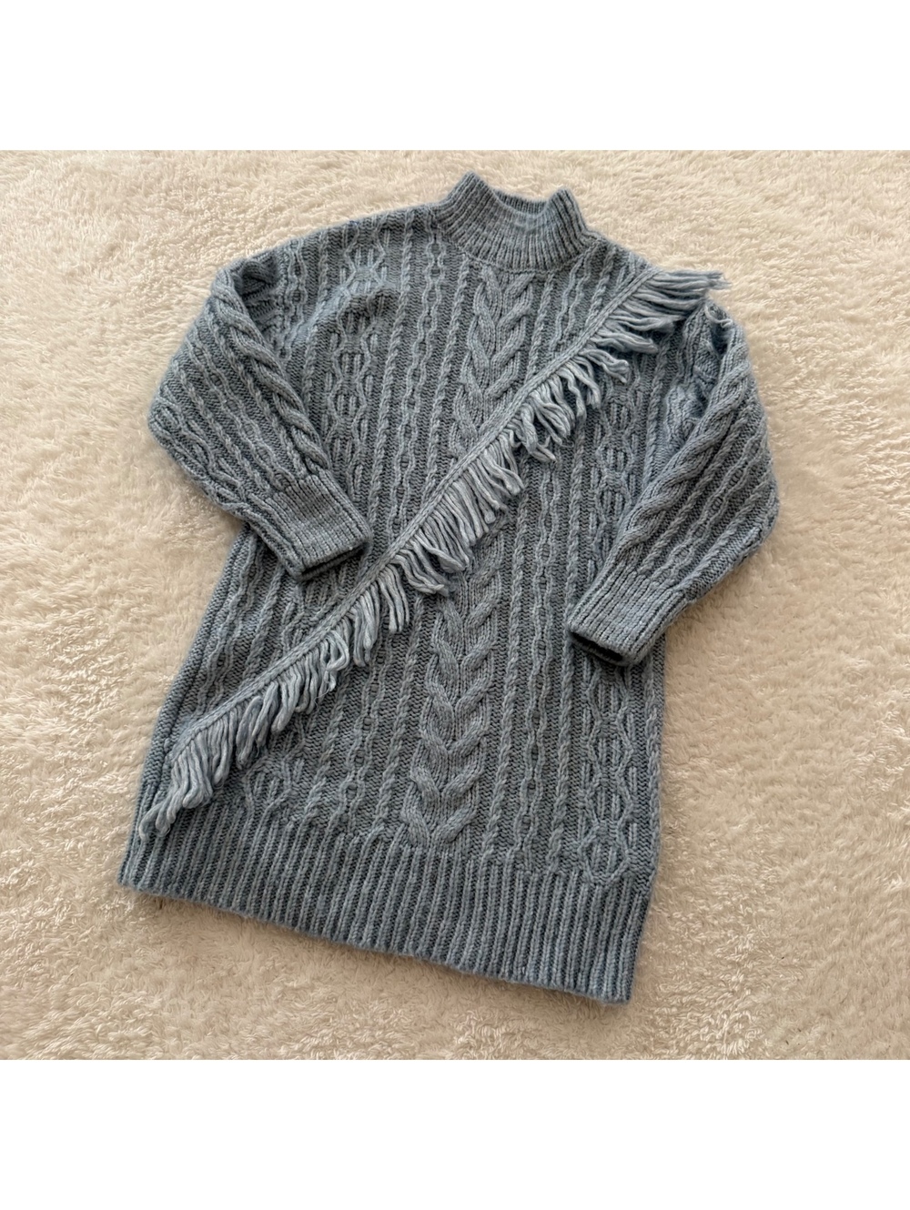 6/7 Zara Blue Sweater Dress